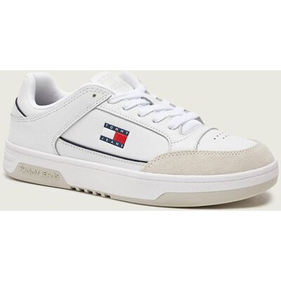 Tommy Jeans Skórzane sneakersy zamsz biały 41 Tommy Jeans Skórzane sneakersy zamsz biały 41