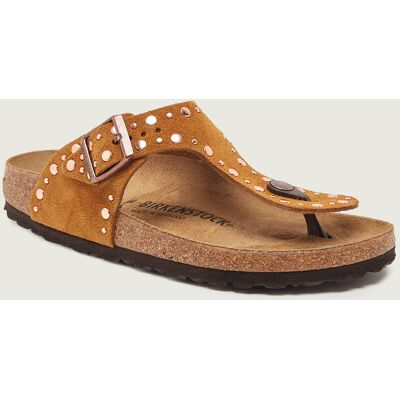 Birkenstock Japonki Gizeh narrow fit zamsz brązowy 40 Birkenstock Japonki Gizeh narrow fit zamsz brązowy 40