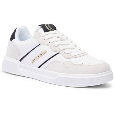 Just Cavalli Skórzane sneakersy FONDO MINIMAL DIS. 4 beżowy 44 Just Cavalli Skórzane sneakersy FONDO MINIMAL DIS. 4 beżowy 44