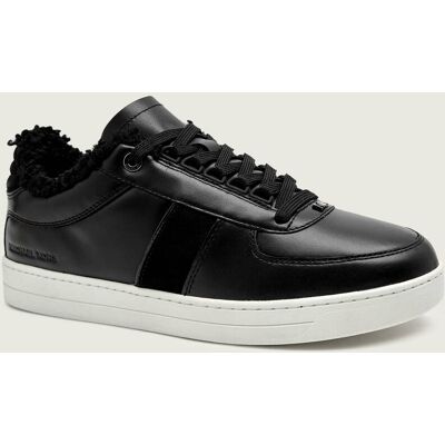 Michael Kors Skórzane sneakersy BRADY shearling czarny 45 Michael Kors Skórzane sneakersy BRADY shearling czarny 45