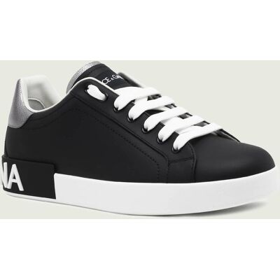 Dolce & Gabbana Skórzane trampki czarny 40 Dolce & Gabbana Skórzane trampki czarny 40