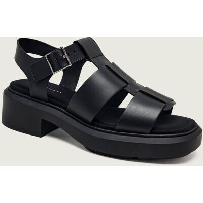 Calvin Klein Skórzane sandały FISHERM czarny 36 Calvin Klein Skórzane sandały FISHERM czarny 36