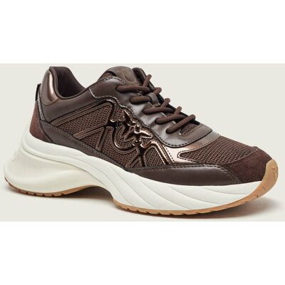 Pinko Skórzane sneakersy Ariel 33 zamsz brązowy 38 Pinko Skórzane sneakersy Ariel 33 zamsz brązowy 38