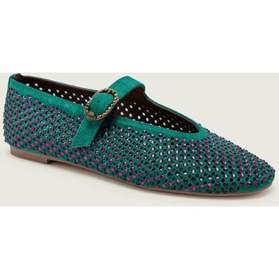 Kurt Geiger Baleriny Mayfair Mary Jane zamsz zielony 40 Kurt Geiger Baleriny Mayfair Mary Jane zamsz zielony 40