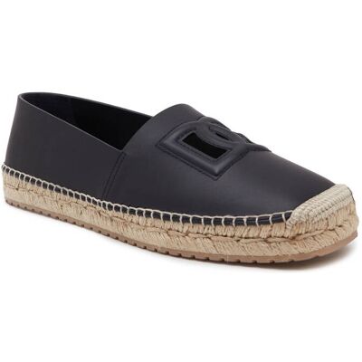 Dolce & Gabbana Skórzane espadryle czarny 41 Dolce & Gabbana Skórzane espadryle czarny 41