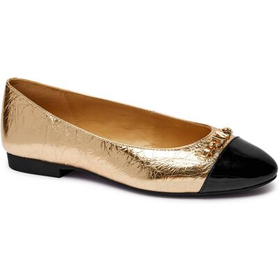 Michael Kors Skórzane baleriny Rebecca złoty 39 Michael Kors Skórzane baleriny Rebecca złoty 39