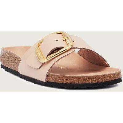 Birkenstock Skórzane klapki Madrid BB narrow fit beżowy 38 Birkenstock Skórzane klapki Madrid BB narrow fit beżowy 38