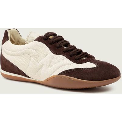 Weekend MaxMara Sneakersy WKALANCIA skóra zamsz ecru 38 Weekend MaxMara Sneakersy WKALANCIA skóra zamsz ecru 38