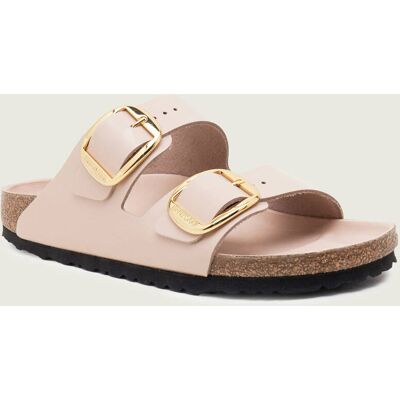 Birkenstock Skórzane klapki Arizona BB LENA narrow fit beżowy 39 Birkenstock Skórzane klapki Arizona BB LENA narrow fit beżowy 39