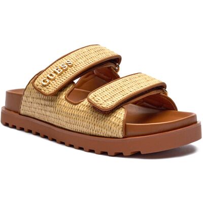 Guess Klapki FADELIZE brązowy 39 Guess Klapki FADELIZE brązowy 39