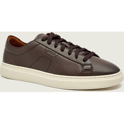 Boss BLACK Skórzane sneakersy Kieran_Tenn_bustd brązowy 42 Boss BLACK Skórzane sneakersy Kieran_Tenn_bustd brązowy 42