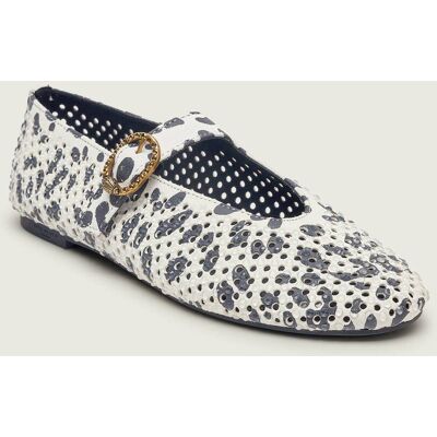 Kurt Geiger Baleriny Mayfair Mary Jane zamsz biały 38 Kurt Geiger Baleriny Mayfair Mary Jane zamsz biały 38