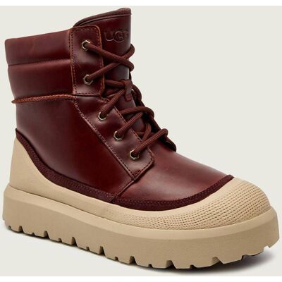 UGG Skórzane buty wysokie M NEUMEL HIGH WEATHER HYBRID z dodatkiem wełny bordowy 40 UGG Skórzane buty wysokie M NEUMEL HIGH WEATHER HYBRID z dodatkiem wełny bordowy 40