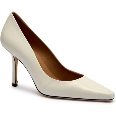 Boss BLACK Skórzane szpilki Charlize_Pump90_NA biały 36 Boss BLACK Skórzane szpilki Charlize_Pump90_NA biały 36