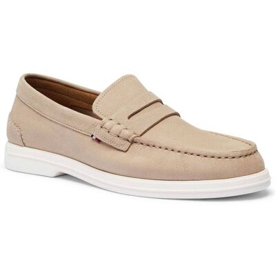 Tommy Hilfiger Skórzane loafersy beżowy 43 Tommy Hilfiger Skórzane loafersy beżowy 43