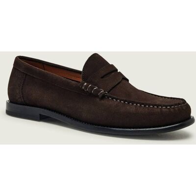 Boss BLACK Loafersy Tevan_Mocc_sd zamsz brązowy 41 Boss BLACK Loafersy Tevan_Mocc_sd zamsz brązowy 41
