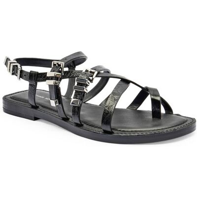 Michael Kors Skórzane sandały DARRINGTON czarny 38,5 Michael Kors Skórzane sandały DARRINGTON czarny 38,5