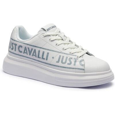 Just Cavalli Skórzane sneakersy biały 44 Just Cavalli Skórzane sneakersy biały 44