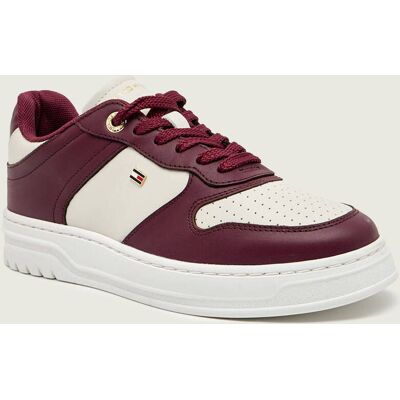 Tommy Hilfiger Skórzane sneakersy bordowy 39 Tommy Hilfiger Skórzane sneakersy bordowy 39