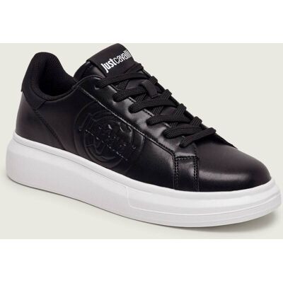 Just Cavalli Skórzane sneakersy FONDO URSA DIS. 8 czarny 40 Just Cavalli Skórzane sneakersy FONDO URSA DIS. 8 czarny 40