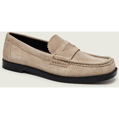 HUGO Loafersy Liora zamsz beżowy 36 HUGO Loafersy Liora zamsz beżowy 36