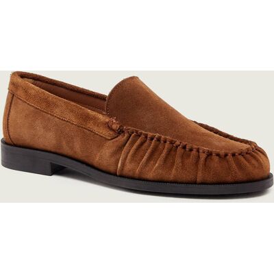 Boss BLACK Loafersy Lycia_Mocc_SD zamsz brązowy 41 Boss BLACK Loafersy Lycia_Mocc_SD zamsz brązowy 41
