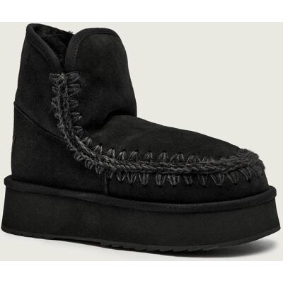 MOU Śniegowce Platform boot suede shearling zamsz czarny 40 MOU Śniegowce Platform boot suede shearling zamsz czarny 40
