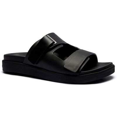 Calvin Klein Skórzane klapki czarny 40 Calvin Klein Skórzane klapki czarny 40