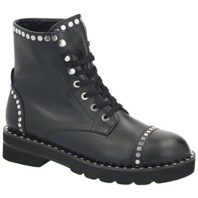 Stuart Weitzman Skórzane botki MILA LIFT STUDS czarny 36 Stuart Weitzman Skórzane botki MILA LIFT STUDS czarny 36