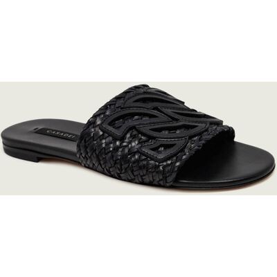 Casadei Skórzane klapki ISCHIA czarny 36 Casadei Skórzane klapki ISCHIA czarny 36