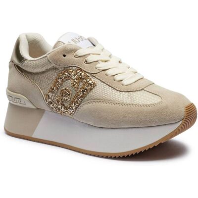 Liu Jo Sneakersy DREAMY 02 zamsz ecru 40 Liu Jo Sneakersy DREAMY 02 zamsz ecru 40
