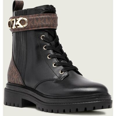 Michael Kors Skórzane botki PARKER czarny 38,5 Michael Kors Skórzane botki PARKER czarny 38,5