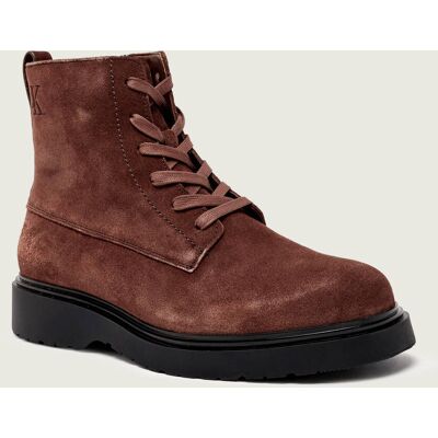 Calvin Klein Buty wysokie COMBAT zamsz brązowy 40 Calvin Klein Buty wysokie COMBAT zamsz brązowy 40