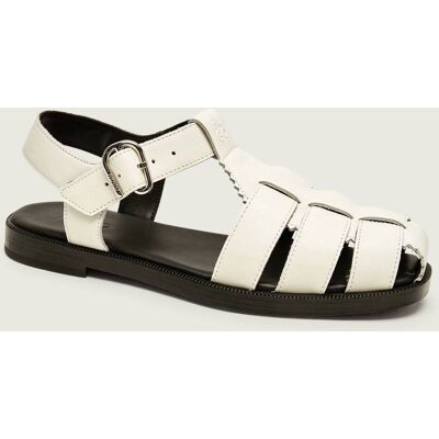 HUGO Skórzane sandały Liora_Sandal_clt biały 39 HUGO Skórzane sandały Liora_Sandal_clt biały 39