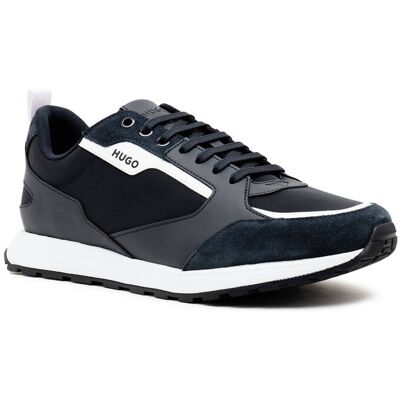HUGO Sneakersy Icelin_Runn_nypu A_N z dodatkiem skóry granatowy 45 HUGO Sneakersy Icelin_Runn_nypu A_N z dodatkiem skóry granatowy 45