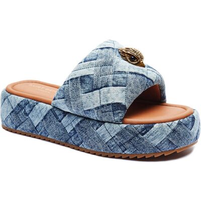 Kurt Geiger Klapki KENSINGTON PUFF niebieski 37 Kurt Geiger Klapki KENSINGTON PUFF niebieski 37