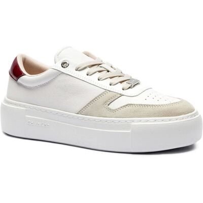 Calvin Klein Skórzane sneakersy zamsz biały 40 Calvin Klein Skórzane sneakersy zamsz biały 40