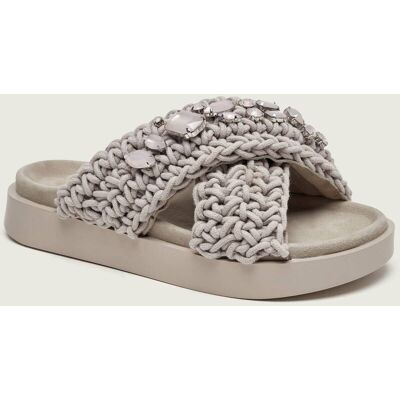 INUIKII Klapki WOVEN STONES zamsz szary 36 INUIKII Klapki WOVEN STONES zamsz szary 36