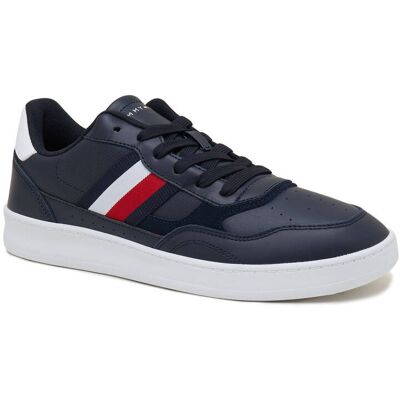 Tommy Hilfiger Skórzane trampki granatowy 43 Tommy Hilfiger Skórzane trampki granatowy 43