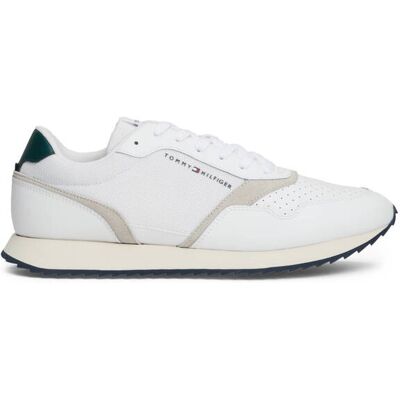 Tommy Hilfiger Skórzane sneakersy Runner Evo Seasonal biały 44 Tommy Hilfiger Skórzane sneakersy Runner Evo Seasonal biały 44