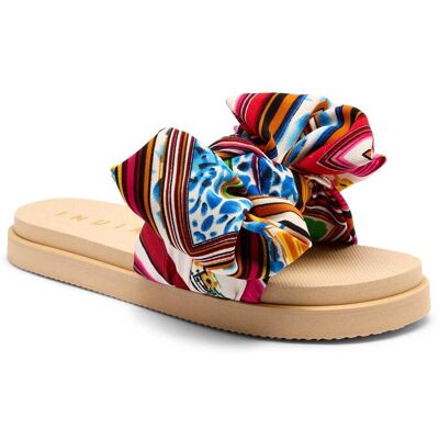 INUIKII Klapki FOULARD beżowy 36 INUIKII Klapki FOULARD beżowy 36