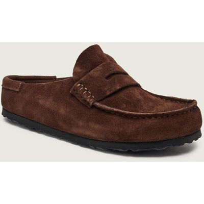 Birkenstock Mule Naples Wrapped narrow fit zamsz brązowy 39 Birkenstock Mule Naples Wrapped narrow fit zamsz brązowy 39
