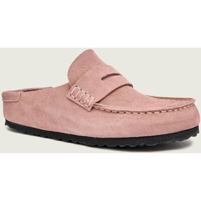 Birkenstock Mule Naples Wrapped narrow fit zamsz różowy 37 Birkenstock Mule Naples Wrapped narrow fit zamsz różowy 37