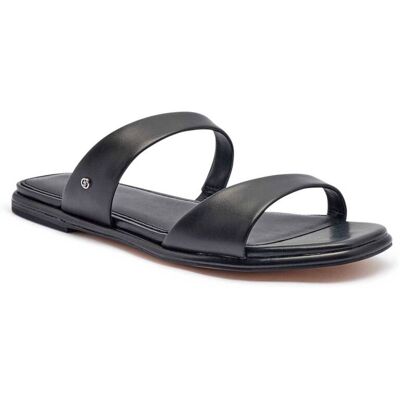 Michael Kors Skórzane klapki JAIDA czarny 38,5 Michael Kors Skórzane klapki JAIDA czarny 38,5