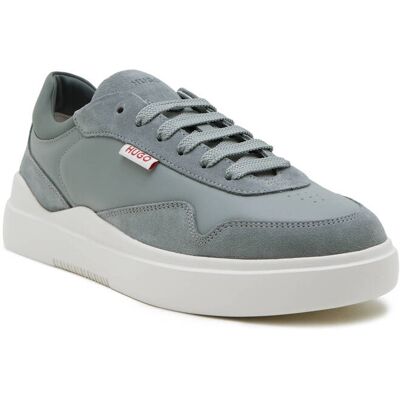 HUGO Skórzane sneakersy Blake szary 42 HUGO Skórzane sneakersy Blake szary 42