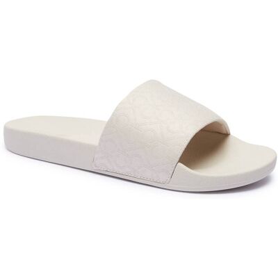 Calvin Klein - POOL SLIDE JACQ - Ecru - Women - Slide Calvin Klein - POOL SLIDE JACQ - Ecru - Women - Slide