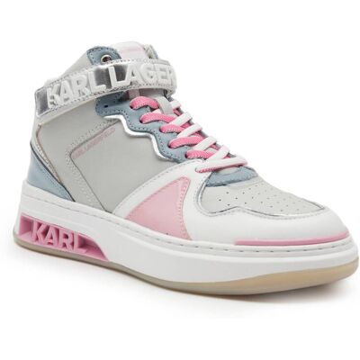 Karl Lagerfeld Skórzane sneakersy ELEKTRA szary 36 Karl Lagerfeld Skórzane sneakersy ELEKTRA szary 36