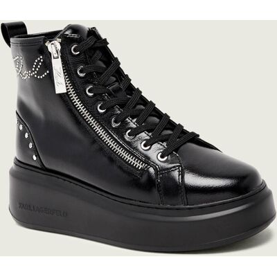 Karl Lagerfeld Skórzane sneakersy ANAKAPRI czarny 39 Karl Lagerfeld Skórzane sneakersy ANAKAPRI czarny 39