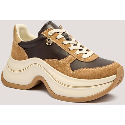 Michael Kors Skórzane sneakersy ARLA beżowy 38,5 Michael Kors Skórzane sneakersy ARLA beżowy 38,5