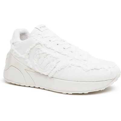 Pinko Sneakersy PAULETTE z dodatkiem skóry biały 41 Pinko Sneakersy PAULETTE z dodatkiem skóry biały 41